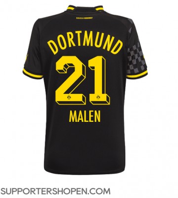 Borussia Dortmund Donyell Malen #21 Borta Matchtröja Dam 2022-23 Kortärmad